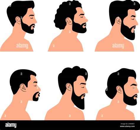 Side Bearded Face Hairstyles And Beards Men Profiles Caucasian