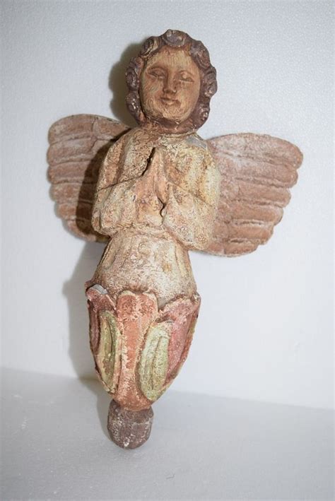 Hand Carved Wood Angel From The Philippines Christian Statue Hand Carved Wood Hand Carved