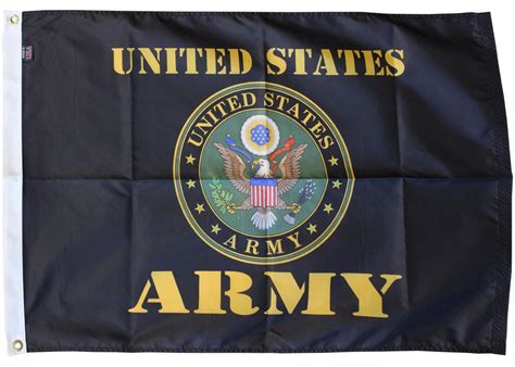 Buy Army 3x5 Nylon Flag Black With Seal Flagline