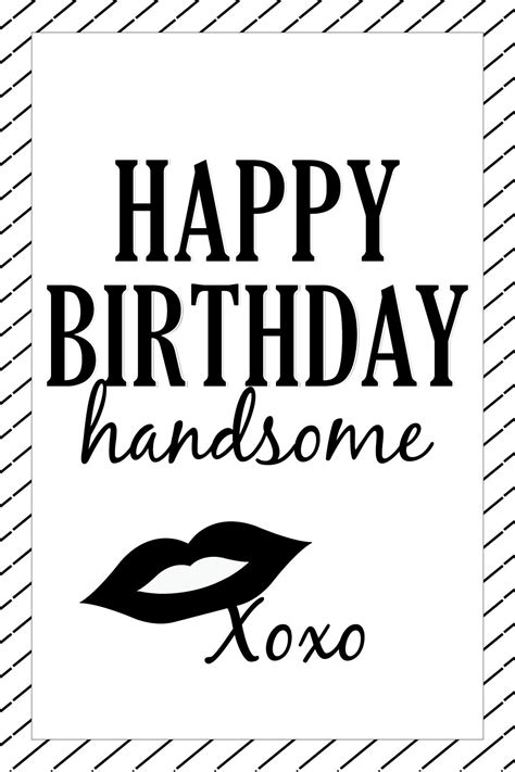 Happy Birthday Handsome - Card Design | Happy birthday, Happy birthday messages, Happy birthday 