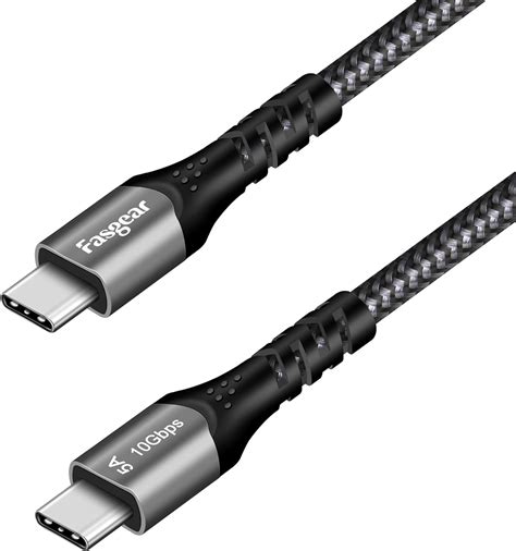 Fasgear Usb C To Type C Cable Usb 31 Type C Gen 2 Fast Charge Cable