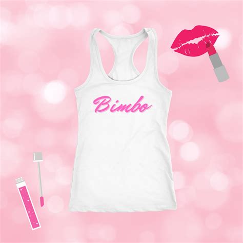 Pink Bimbo Tank Top Bimbo Clothes Bdsm Gear Ddlg Shirt Etsy