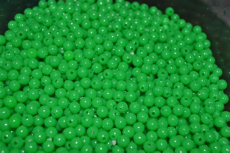 Bright Green 6mm Beads 100 Pack Wackm Tackle
