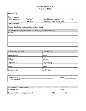 Fillable Online Milforded Pta Request For Check Fax Email Print