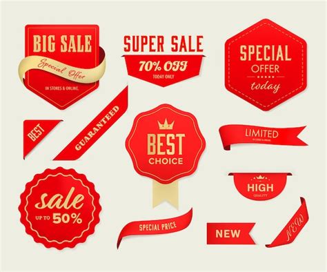 Premium Vector Sale Banner And Label And Badge Design