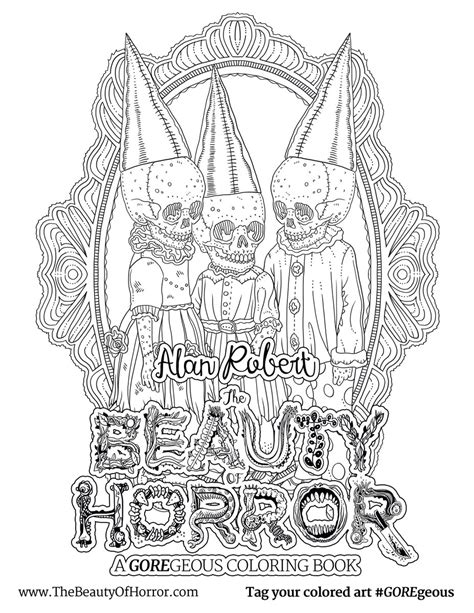 75 The Beauty Of Horror Coloring Book Pages Hd Wallpaper