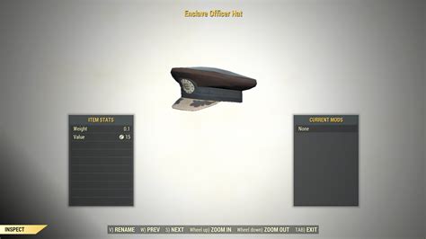 Enclave Officer Uniform And Hat Fallout 76 Pc