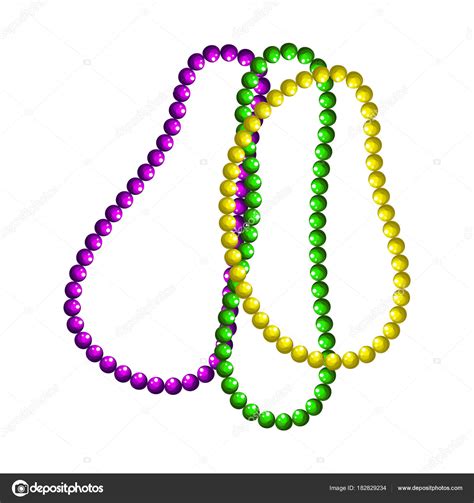 Mardi Gras Beads Vector Symbols Stock Vector Image By ©inides 182829234