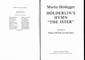 Calaméo - Heidegger - Holderlin's Hymn the Ister