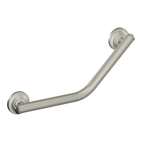 Moen 16 Inch X 125 Inch Angled Grab Bar In Brushed Nickel Ada