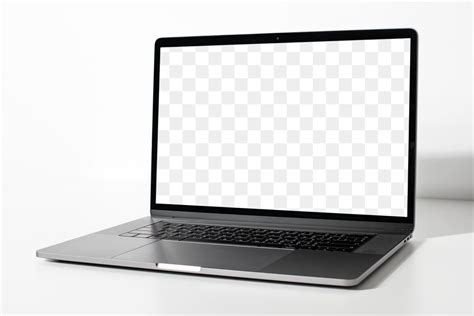 Laptop Png Screen Mockup On A White Premium Png Rawpixel