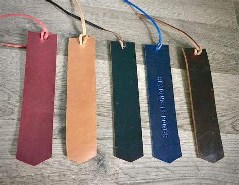brown leather bookmark custom made bookmark genuine leather etsy