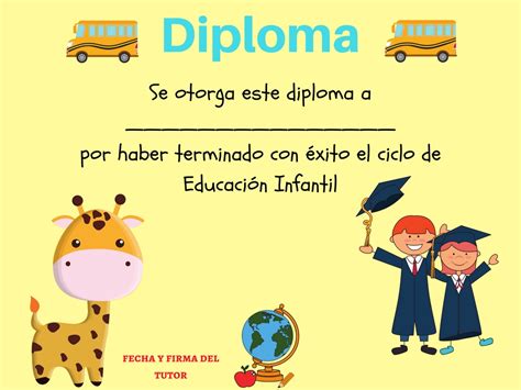 Diplomas De Preescolar Para Editar En Word Diplomas Para Nuestros