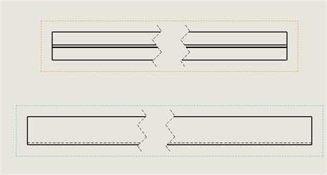 In Drawings How Are Breaks In Projected Break Views Aligned With