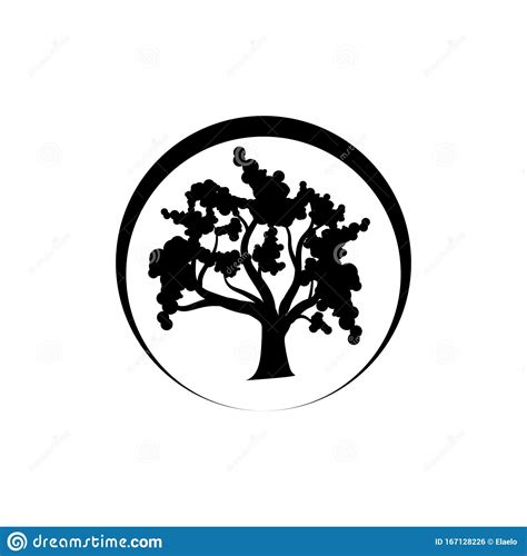 Oak Tree Icon Vector Illustration Design Logo Stock Vector