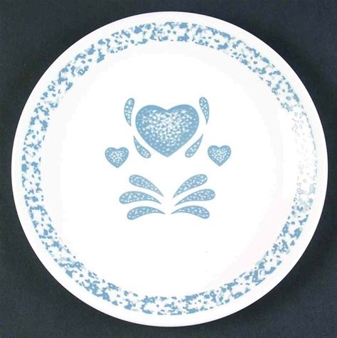 Pair of vintage (1980s) Corelle | Corningware | Corning Blue Hearts
