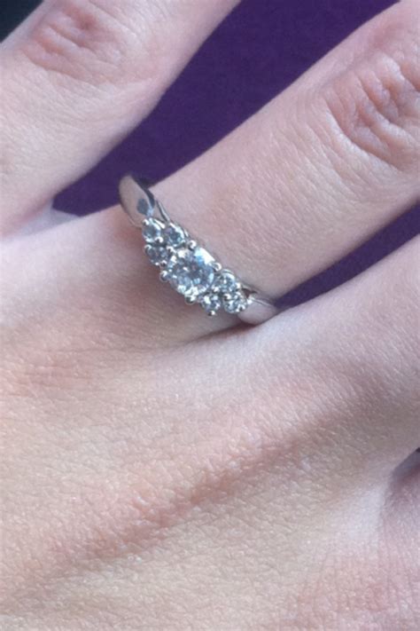 Find many great new & used options and get the best deals for helzberg 3 stone emerald diamond engagement ring in 14k white gold 1.6 ctw at the best online prices at ebay! Band for small 3-Stone engagement ring