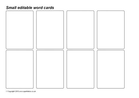 How to make a card. Editable Basic Word Cards (SB3520) - SparkleBox