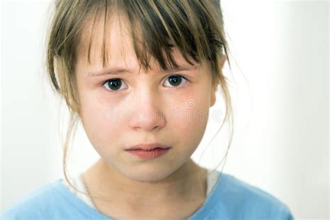 Closeup Portrait Of Sad Crying Child Girl Stock Photo Image Of