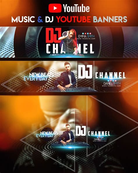 Music And Dj Youtube Banners Youtube Banners Youtube Banner Design