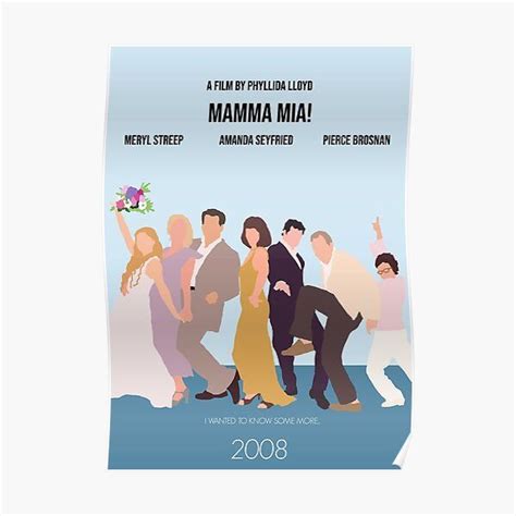 Mamma Mia Minimalist Movie Poster Pierce Brosnan Running Late Wall Art For Sale Framed