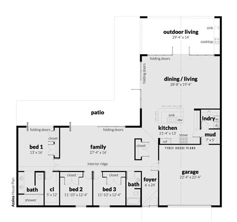 A 3 car garage version of our popular asheville mountain house plans designed by max fulbright. Mid-Century Ranch Home. 3 Bedrooms. Tyree House Plans. in ...