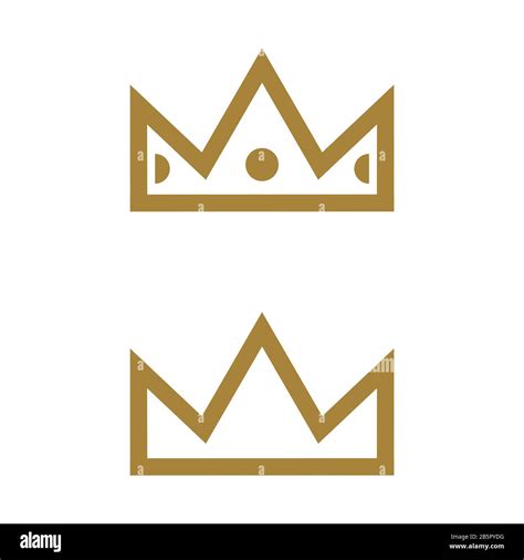 Simple Crown Line Logo Template Illustration Design Vector Eps 10