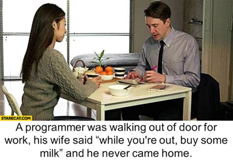 If you've lost your wife's trust, whatever the reason, the bulk of the workload to get back that trust consider whether you really want to regain your wife's trust. A programmer was walking out of door for work, his wife ...