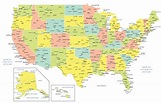 USA Map with States and Cities - GIS Geography