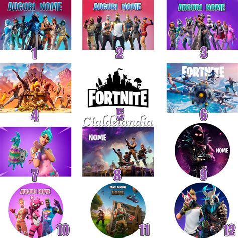 5 Cialde per torta Fortnite in ostia