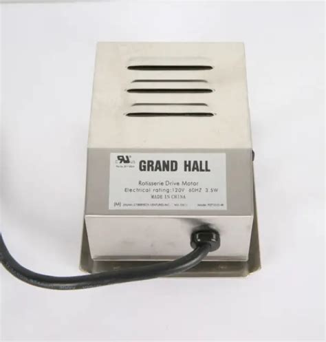 Grand Hall Rotisserie Drive Motor P81301100a 120v 60hz 35w 500