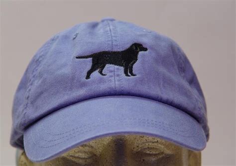 Black Labrador Retriever Dog Hat One Embroidered Men Women