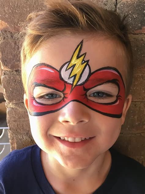 Flash Eye Mask Superhero Face Painting Face Painting For Boys Face