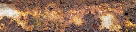 Old Sheet Steel With Peeling Paint And Brown Rust Stock Photo Image