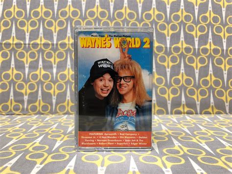 waynes world 2 original soundtrack cassette tape vintage rock etsy