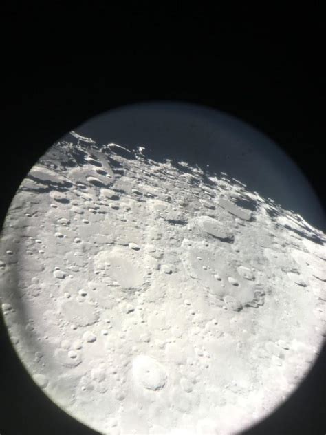 Surface Of The Moon As Seen Through A 61 Inch Telescope And My Iphone
