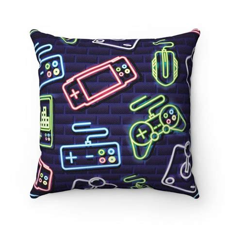 Gaming Soft Spun Square Custom Pillow Gamer Pillow Gaming Etsy
