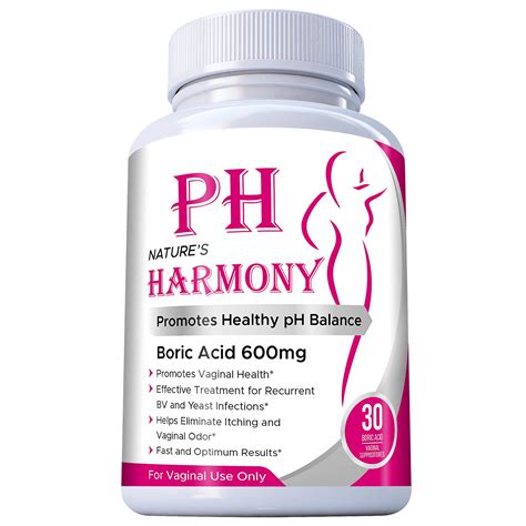 Pure Plant Home Boric Acid Suppositories Natures Harmony 30 Count 600