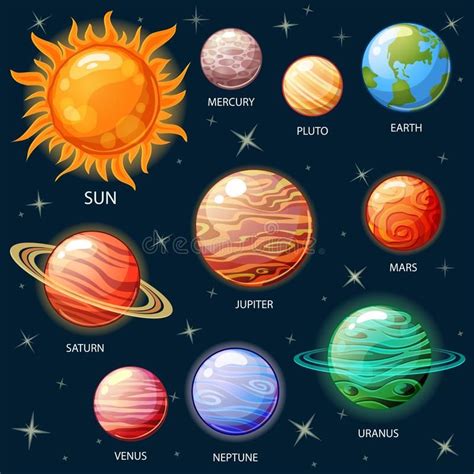 Planets Of The Solar System Vector Illustration Affiliate Solar