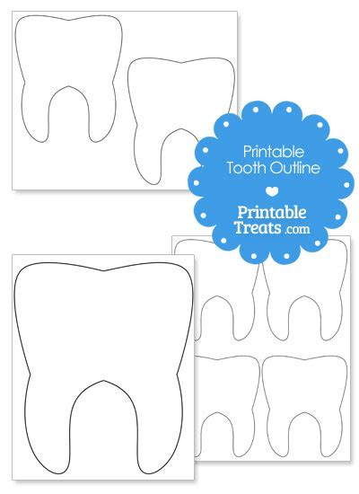 Printable Tooth Outline — Printable