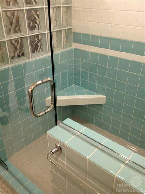 Vintage blue tile bathroom via meet me in philadelphia. Gorgeous blue tile bathroom - vintage style - from scratch!