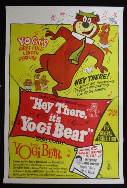 Hey There Its Yogi Bear 1964 Rare Australian Movie Poster Hanna