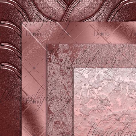 42 Rose Gold Metallic Papers 12 Inch 300 Dpi Planner Paper Etsy