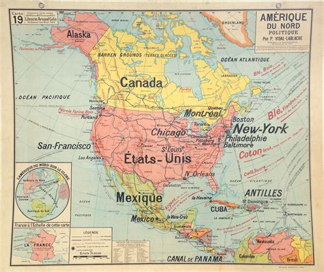 1960s Political Map Of North America Retromaps