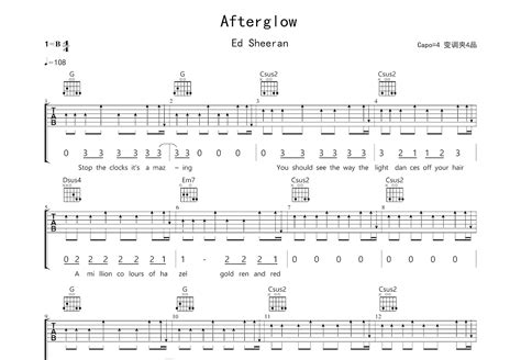 verse 2 g5 the weather outside's changing csus2. Ed Sheeran《Afterglow》吉他谱 单曲版 - 吉他世界