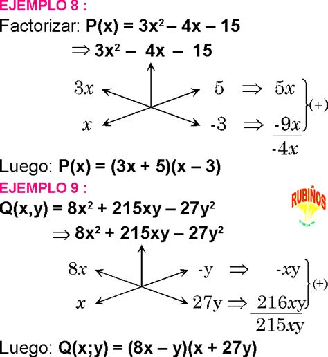 Trinomio De La Forma Ax² Bx C Ejercicios Resueltos De FactorizaciÓn