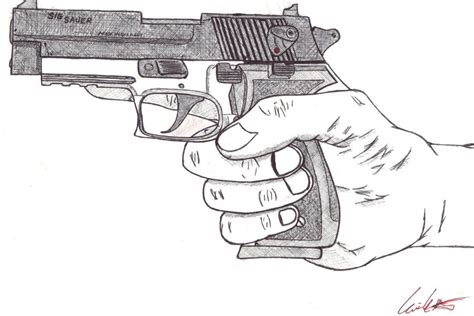 Парень с пистолетом скетч — 2 Kartinkiru