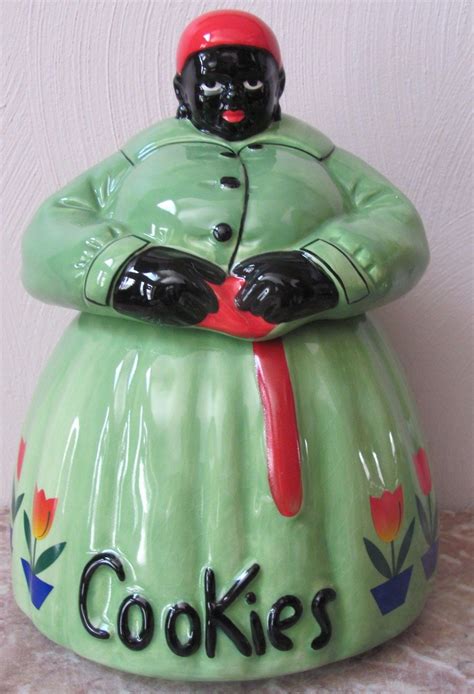 Aunt Jemima Ceramic Cookie Jar Signed Mccoy Black Americana Green W