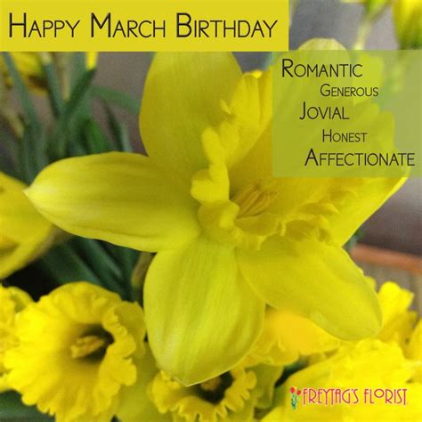 Happy March Birthday Sun Shiny Daffodils Are Your Flower The Always
