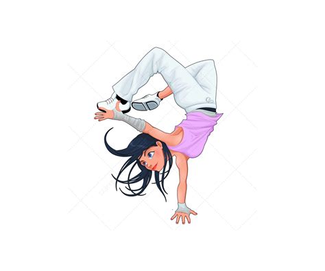 Breakdance Vector Characters Hip Hop Dancer Vector Modern Dancing